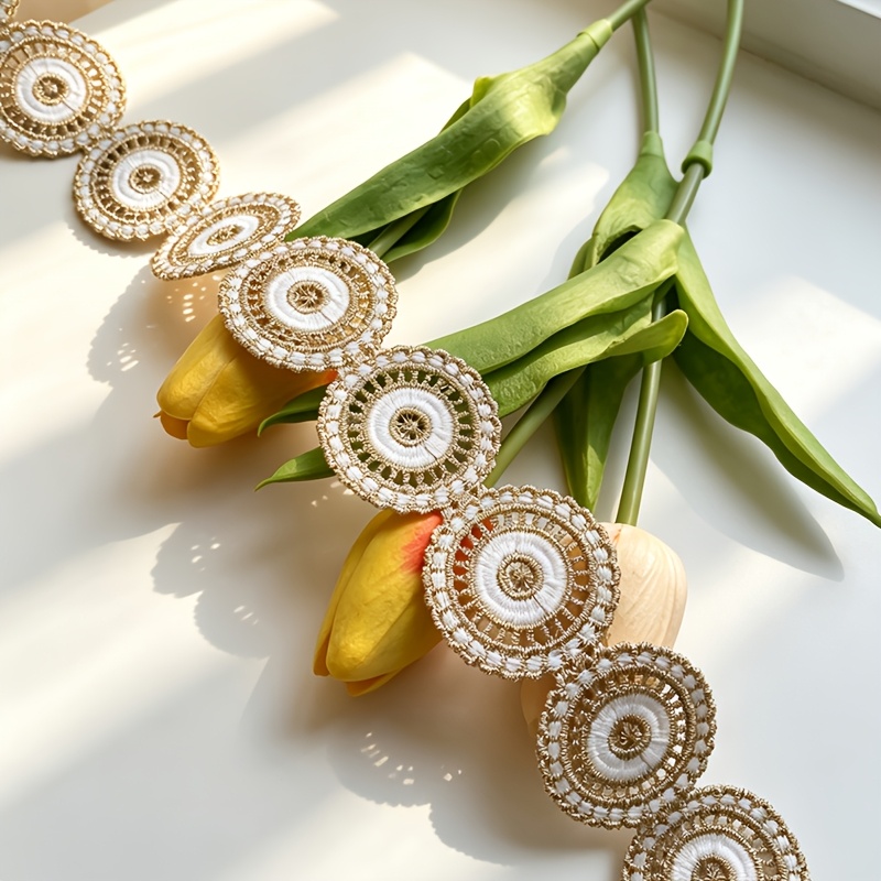 Noble Color-block Embroidered Lace Trim for Garment Accessories